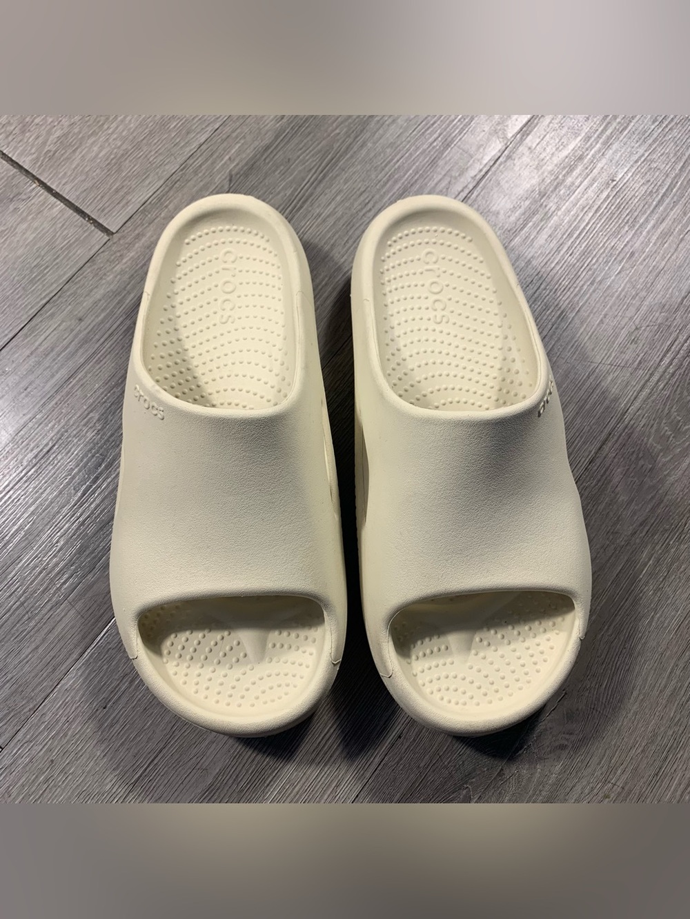 CROCS UNISEX Recovery MELLOW Cream SLIDE SANDALS size M-8 W-10
